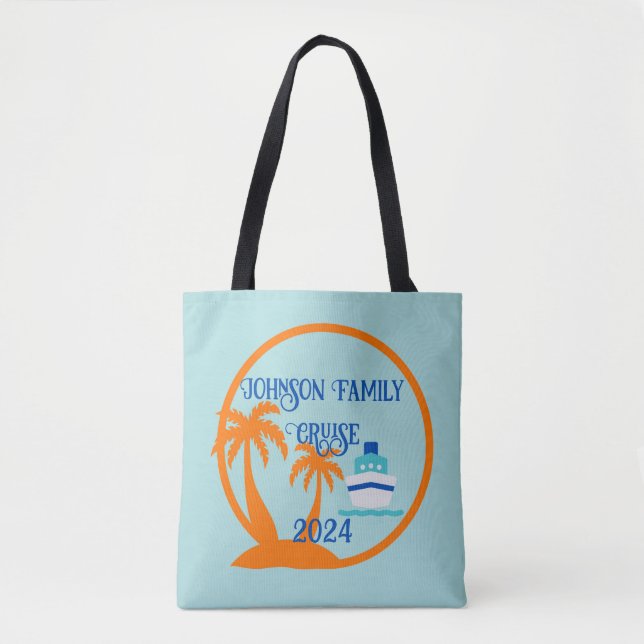 Editable Family Cruise Tote Bag (Front)