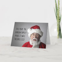 Editable Family Name Fun Santa Nice List Christmas