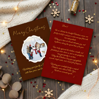 Editable Family Photo Christmas Card