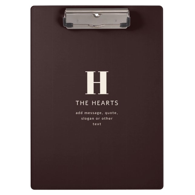 Editable Family Surname or Company Business Name  Clipboard (Front)