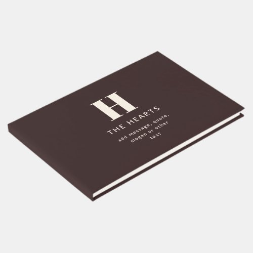 Editable Family Surname or Company Business Name  Guest Book