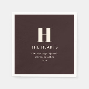 Editable Family Surname or Company Business Name  Napkins
