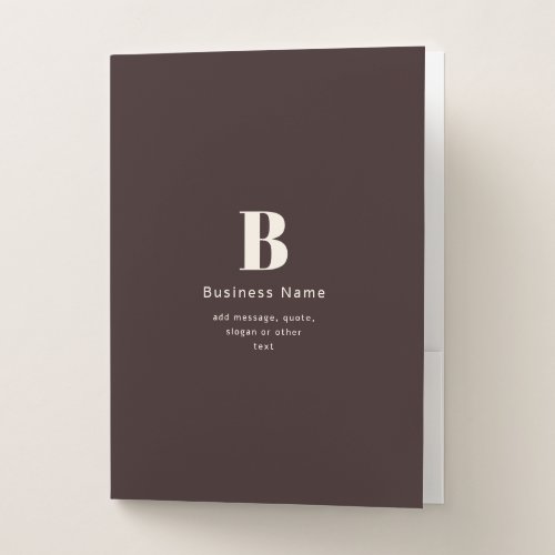 Editable Family Surname or Company Business Name  Pocket Folder