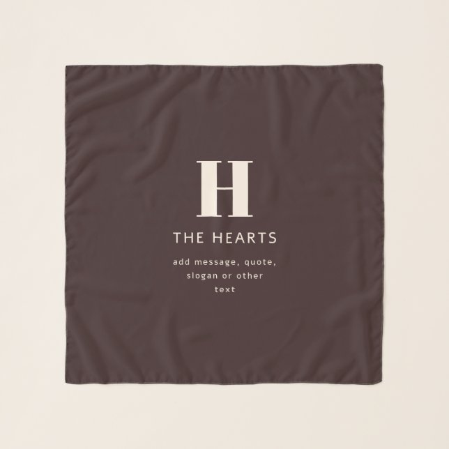 Editable Family Surname or Company Business Name  Scarf (Front)