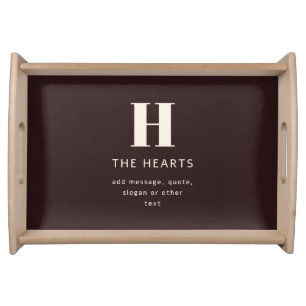 Editable Family Surname or Company Business Name Serving Tray