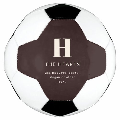 Editable Family Surname or Company Business Name  Soccer Ball