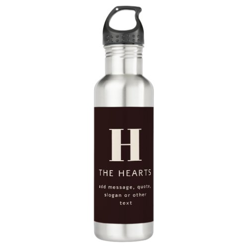 Editable Family Surname or Company Business Name  Stainless Steel Water Bottle