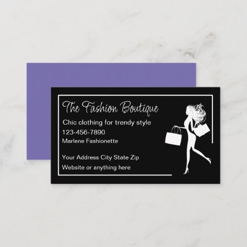 Editable Fashion Boutique Business Cards