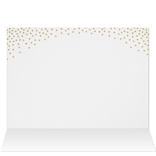 Editable Faux Gold Glitter Calligraphy Thank You Card