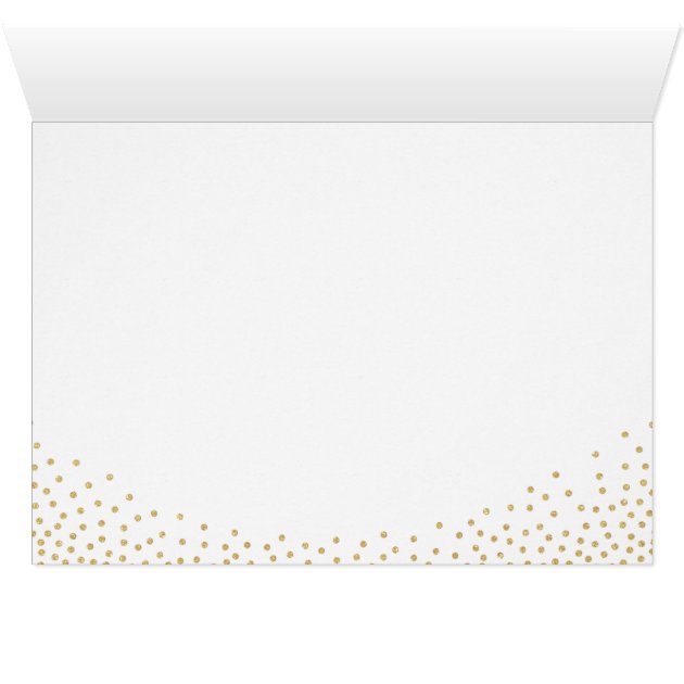 Editable Faux Gold Glitter Calligraphy Thank You Card