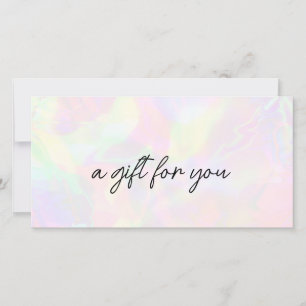 Editable Faux Holographic Elegant Gift Certificat