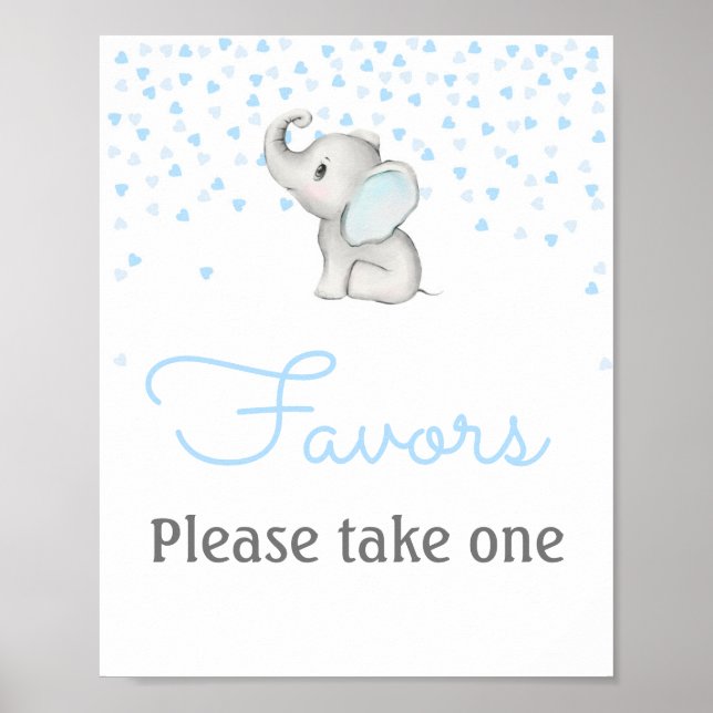 Editable Favors Sign Printed (Front)