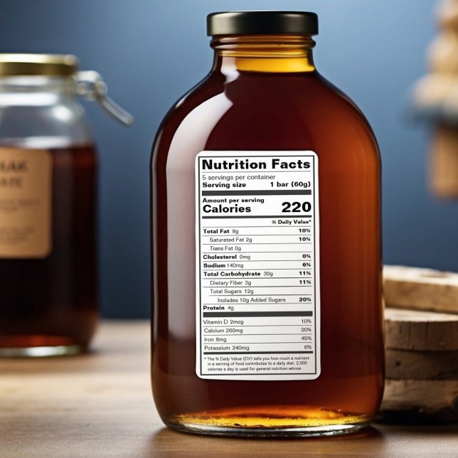 Editable FDA Compliant Nutrition Facts Food Label (Creator Uploaded)