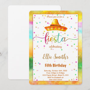 Editable Fiesta Birthday Invitation