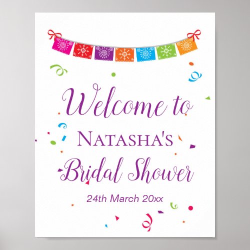 Editable Fiesta Party Welcome Sign 8x10