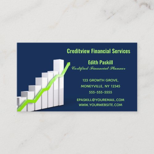 Editable Financial Planner Business Card