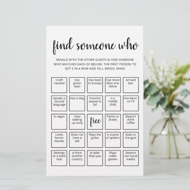 editable-find-someone-who-game-bingo-game-zazzle for Find Someone Who Game Free Printable Editable Find Someone Who Game Bingo game | Zazzle for Find Someone Who Game Free Printable
