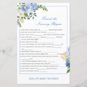 Editable Finish the Nursery Rhyme with Answer