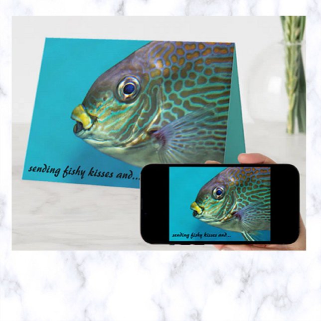 Editable Fishy Kisses Card (Creator Uploaded)
