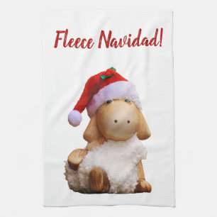 Editable Fleece Navidad Kitchen Towel