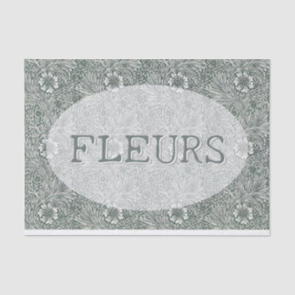 Editable Floral Medallion Decoupage William Morris Tissue Paper