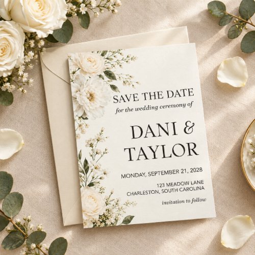 Editable floral wedding invitation template