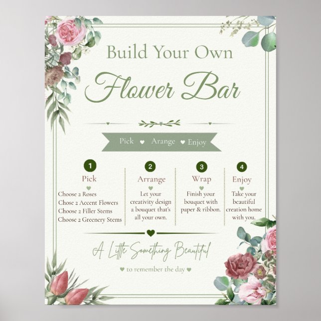 Editable Flower Bar Sign  (Front)