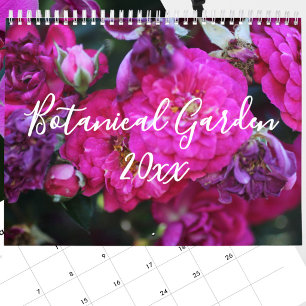 Editable Flower Nature Photography Full Year Calendar