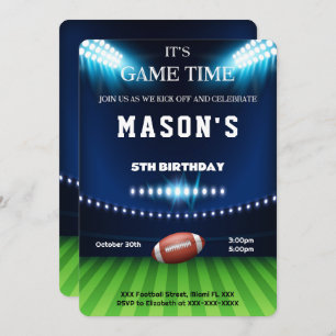 Editable Football Birthday Invitation