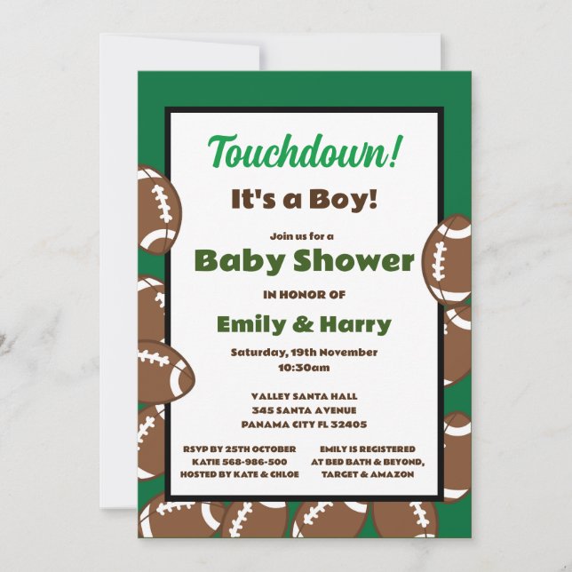 Editable Football Invitation (Front)