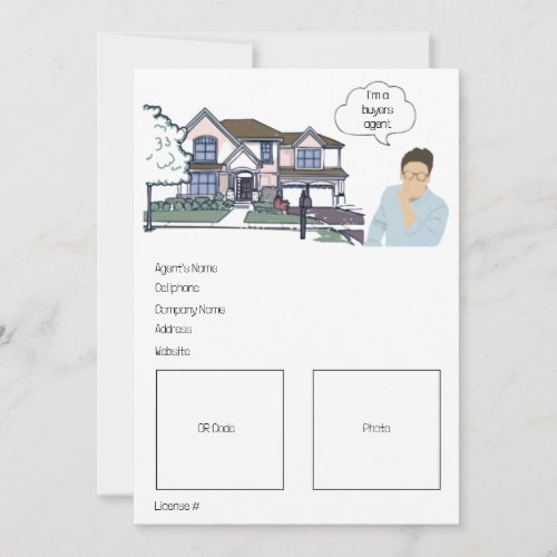 Editable form real estate buyers agent  holiday card