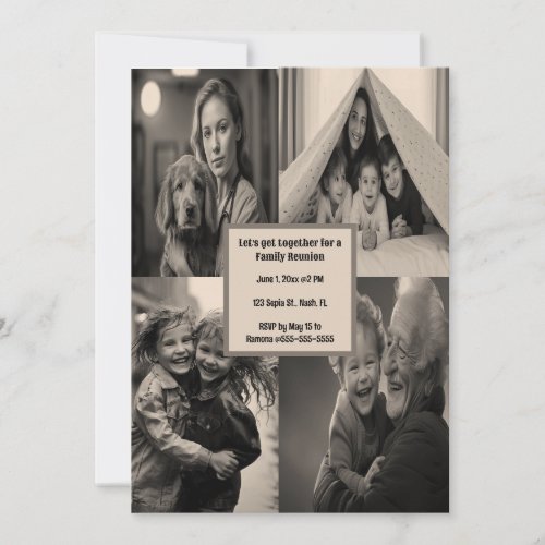 Editable Four Photo Party 