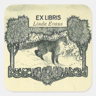 Editable Fox in the Woods Bookplate