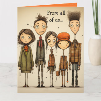 Editable Friends Coworkers Goodbye and Good Luck Card