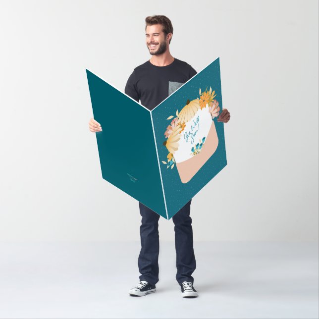 Editable Front Text Get Well Soon Floral Envelope Card (In Situ)