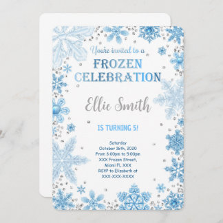 Editable Frozen Birthday Invitation