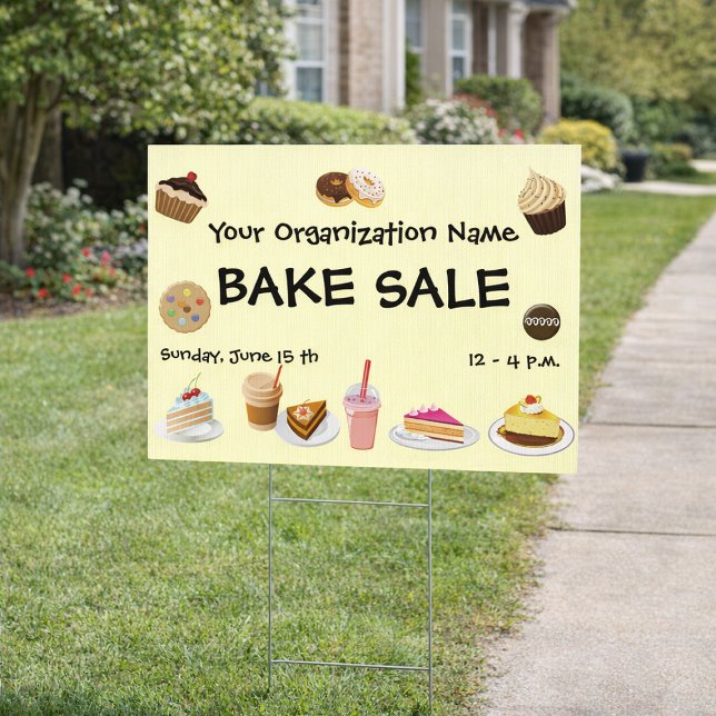 Editable Fundraiser Bake Sale Sign (Creator Uploaded)