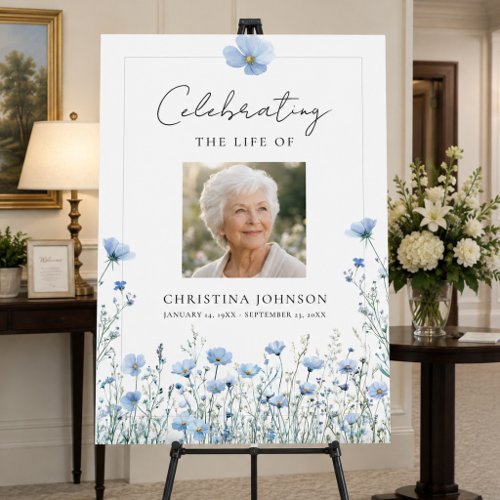 Editable Funeral Celebration of Life Foam Board