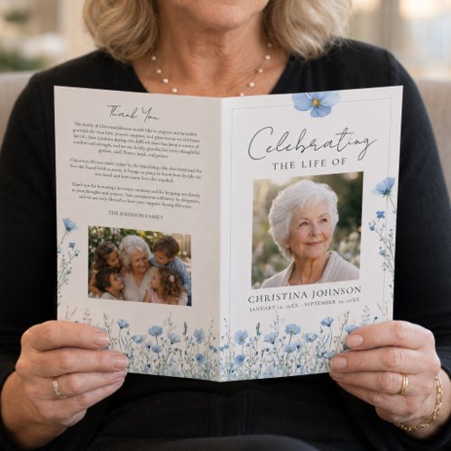 Editable Funeral Program Celebration of Life Flyer