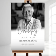 Editable Funeral Welcome Sign: Celebration of Life