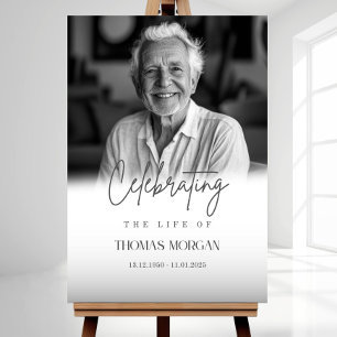 Editable Funeral Welcome Sign: Celebration of Life Foam Board