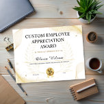Editable Funny Employee Appreciation Award<br><div class="desc">Celebrate your team's unique sense of humor with the "Editable Funny Employee Colleagues Appreciation Award"! This fun and customizable award allows you to personalize it with inside jokes or funny titles that reflect your colleagues' personalities. Perfect for recognizing achievements in a lighthearted way, it adds a touch of laughter to...</div>