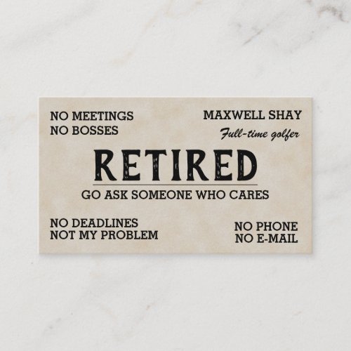 Editable Funny Retirement 