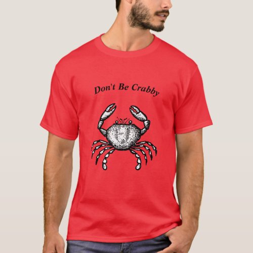 Editable Funny Vintage Crab T_Shirt