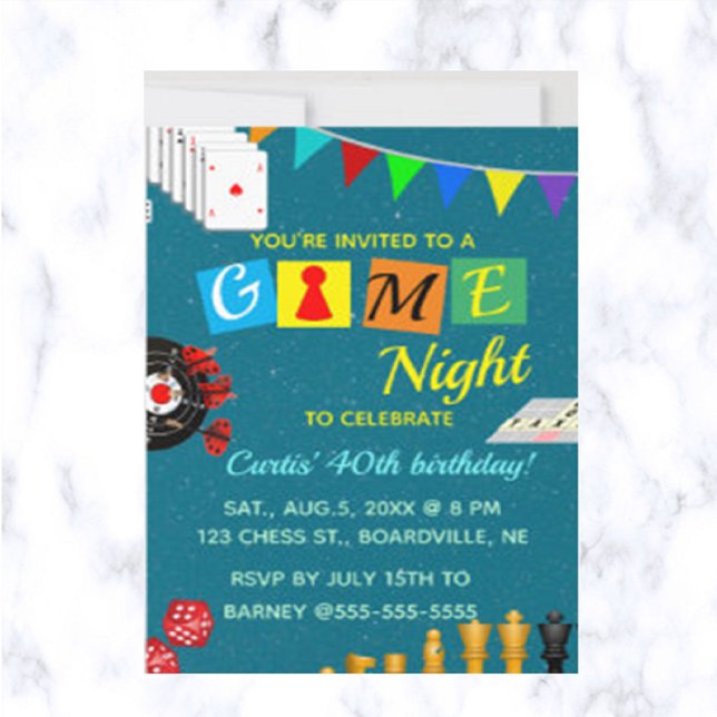 Editable Game Night Birthday Invitation (Creator Uploaded)
