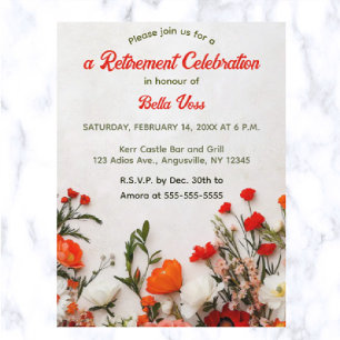 Editable Garden Flowers Invitation Postcard