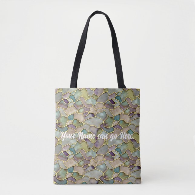 Editable Gemstone Leadlight Shopping Bag (Front)
