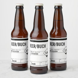 Editable Generic Beer Bottle Label Stickers