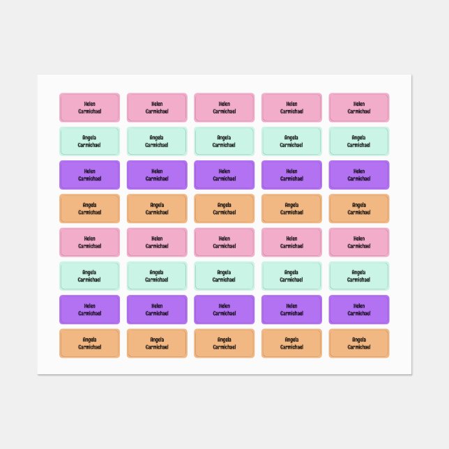 Editable Girls Clothing Labels (Sheet)