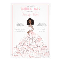 Editable Glam Bride Bridal Shower Invitation